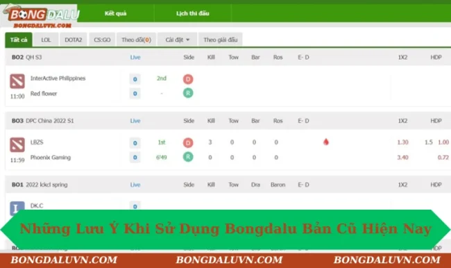 bongdalu phien ban cu 3 Tránh một số lỗi khi sử dụng